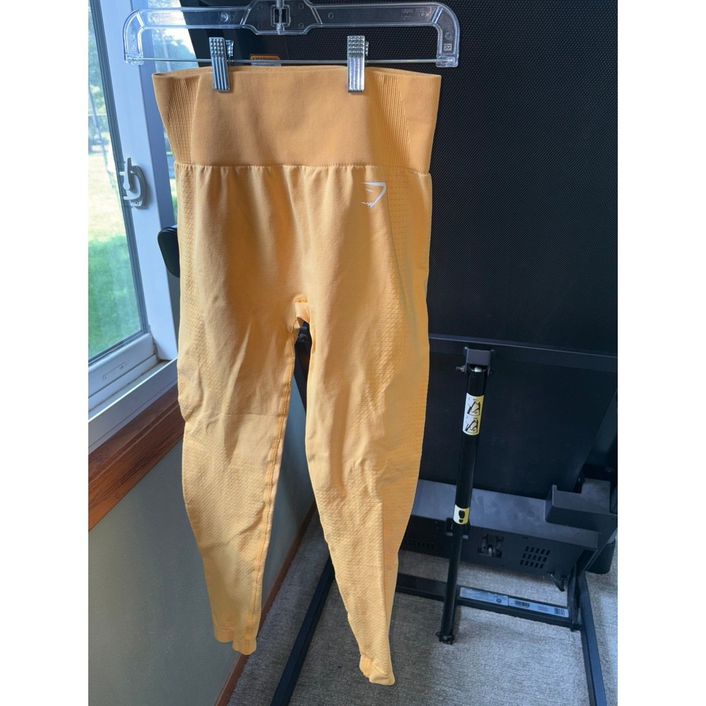 Gymshark Womens Vital Seamless 2.0 Leggings - Yellow Marl (Medium)